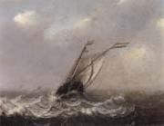 unknow artist a smalschip on choppy seas,other shipping beyond Sweden oil painting artist